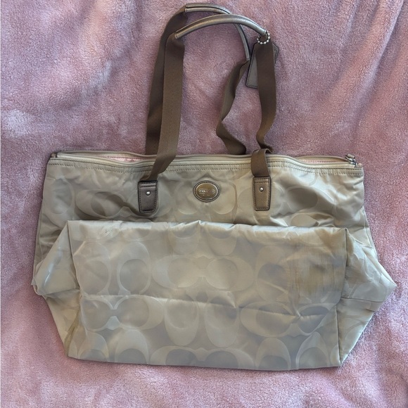 Coach Getaway Signature Nylon Tote + Cosmetic Bag - Picture 5 of 16